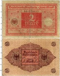 Продать Банкноты Веймарская республика 2 марки 1920 