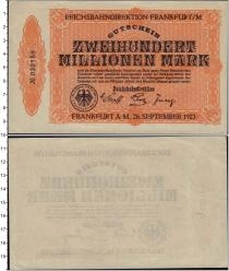 Продать Банкноты Веймарская республика 200000000 марок 1923 