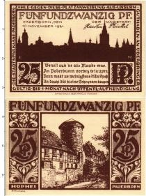 Продать Банкноты Германия : Нотгельды 25 пфеннигов 1921 