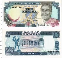 Продать Банкноты Замбия 10 квач 1991 