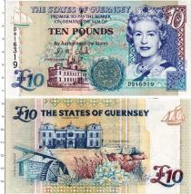 Продать Банкноты Гернси 10 фунтов 1995 