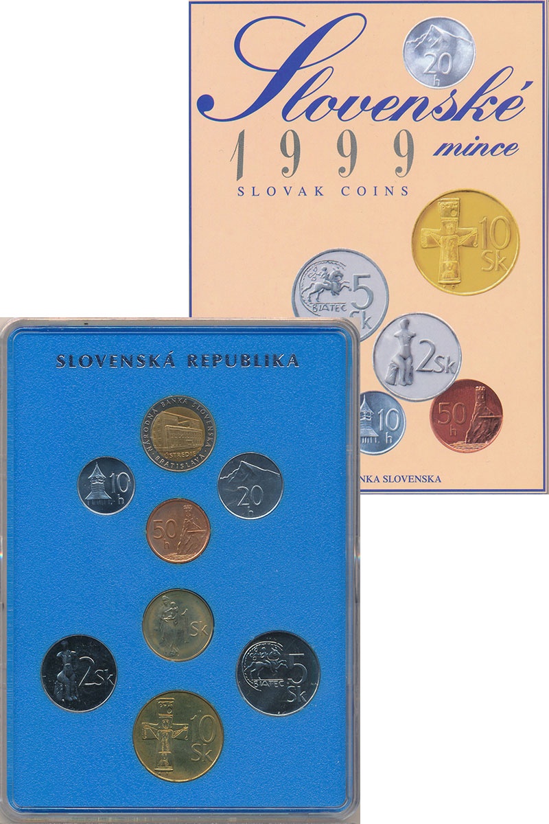 Купить набор монет Словакия 1999 цена 2900 руб. ST3104-41