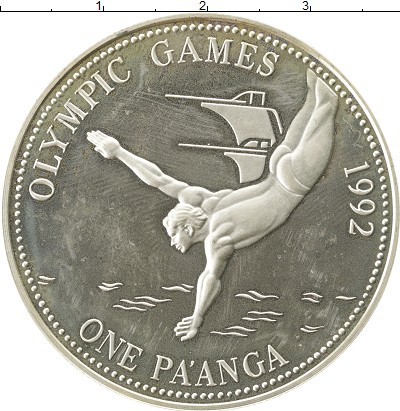 

Монеты Клуб Нумизмат, Монета Тонга 1 паанга 1991 Олимпиада 92 Серебро Proof-