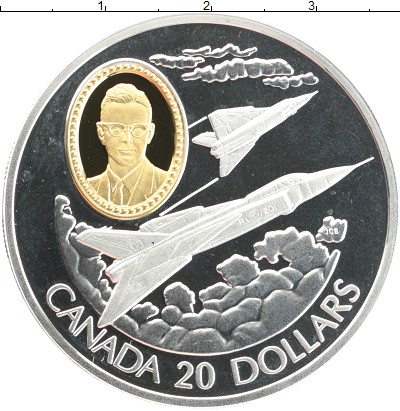 

Монеты Клуб Нумизмат, Монета Канада 20 долларов 1996 Стрела Avro Canada CF-105 Серебро Proof