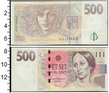 

Банкноты Клуб Нумизмат, Банкнота Чехия 500 крон 2009 UNC-