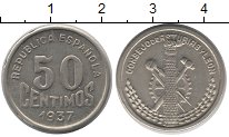 

Монеты Клуб Нумизмат, Монета Испания 50 сентим Медно-никель 1937 XF