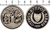 

Монеты Клуб Нумизмат, Монета Кипр 1 фунт Серебро 1995 Proof