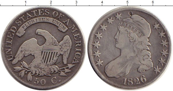 Серебряная монета 50 Центов (50 Cent) США