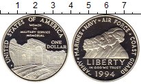 

Монеты Клуб Нумизмат, Монета США 1 доллар Серебро 1994 Proof