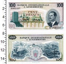 

Банкноты Клуб Нумизмат, Банкнота Люксембург 100 франков 1968 UNC