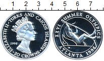 

Монеты Клуб Нумизмат, Монета Теркc и Кайкос 20 крон Серебро 1995 Proof