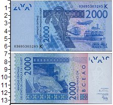 

Банкноты Клуб Нумизмат, Банкнота КФА 2000 франков 2003 C - Буркина-Фасо UNC