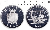 

Монеты Клуб Нумизмат, Монета Мальта 5 лир Серебро 1996 Proof-