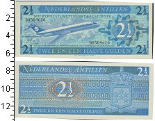 

Банкноты Клуб Нумизмат, Банкнота Антильские острова 2 1/2 гульдена 1970 UNC