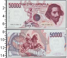 

Банкноты Клуб Нумизмат, Банкнота Италия 50000 лир 1984 UNC-