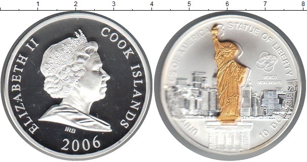 Монета 2006. 10 Долларов 2006 серебро. 2 Доллара серебро острова Кука 2006 год. 10 Долларов 2006 года под. Монета 10 долларов Елизавета 2 памятник Петру 2009.